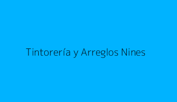 Tintorería y Arreglos Nines